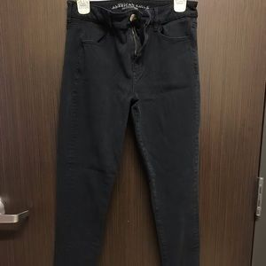 American Eagle Hi Rise Jegging, Black, Size 8